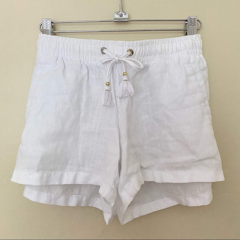 EUC ••Lilly Pulitzer drawstring linen beach shorts••